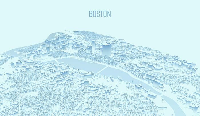 Stylized Map of Boston 3