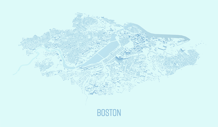 Stylized Map of Boston 1
